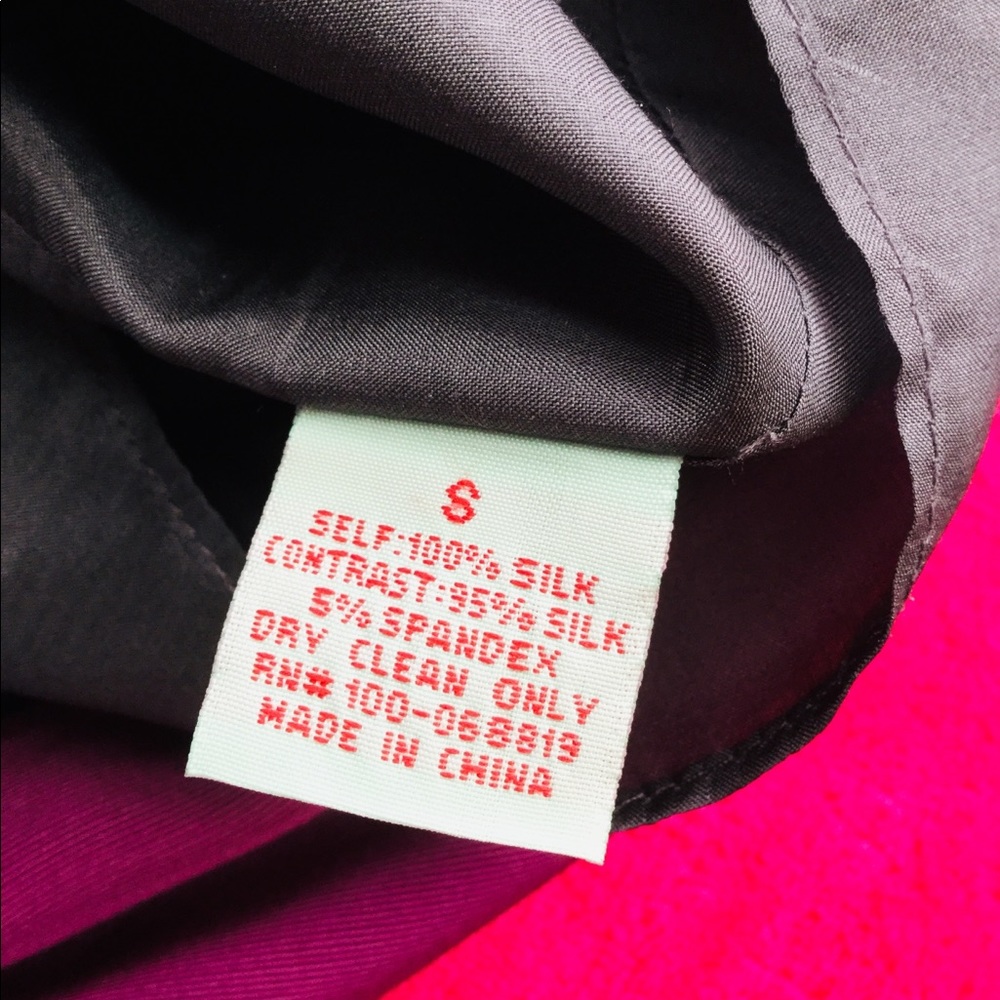 Geren Ford, 100% Silk, Purple/Gray Dress - Picture 5 of 7